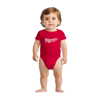Milwaukee Tool Inspired Baby Onesie, Unique Toddler Birthday Bodysuit Gift, Funny Outfit