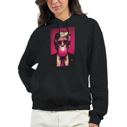 Trump Bubble Gum Hoodie, Trump Blowing Bubble Premium Heavyweight Gildan 18500 Hoodie