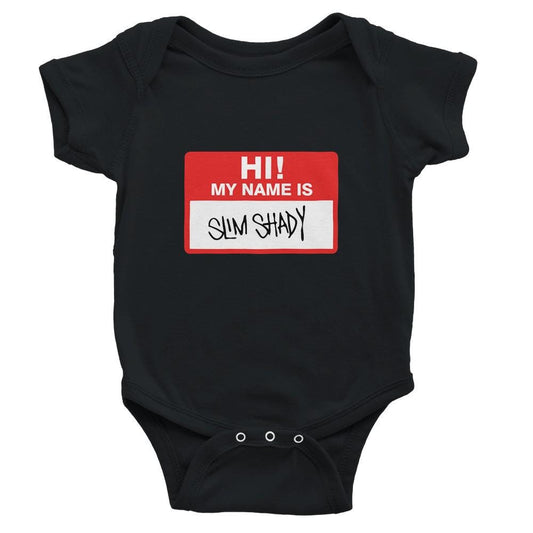 Eminem Baby Bodysuit, Slim Shady, Rap God Baby Short Sleeve Crewneck Bodysuit