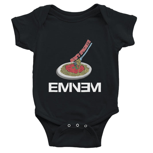 Eminem Mom's Spaghetti Baby Bodysuit, Rap God Baby Short Sleeve Crewneck Bodysuit
