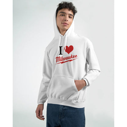 Milwaukee Tools I Love Hoodie, Milwaukee Tools Adult Unisex College Hoodie, I Love Mechanic Sweatshirt, Gift for Mechanics, Garage Work