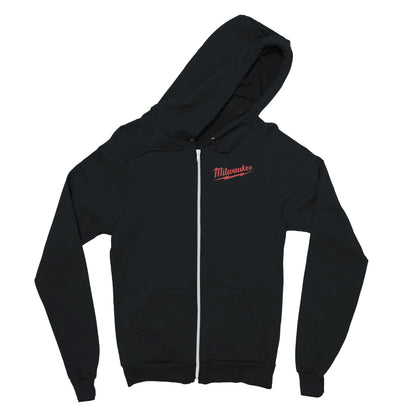 Milwaukee Girl Zip Hoodie, Milwaukee Tools Adult Unisex College Hoodie, Hot Girl Mechanic Sweatshirt, Gift for Mechanics, Garage Work Hoodie