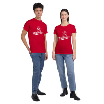 Milwaukee Girl Shirt, Milwaukee Tools Adult Unisex College Tshirt, Hot Girl Mechanic T-shirt, Gift for Mechanics, Garage Work T Shirt