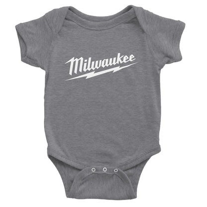 Milwaukee Tool Inspired Baby Onesie, Unique Toddler Birthday Bodysuit Gift, Funny Outfit