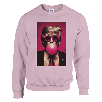 Trump Bubble Gum Sweatshirt Gildan 18000, Funny Trump Sweater, Trump Pink Sun Glasses Sweatshirt, Donald Trump Sweatshirt