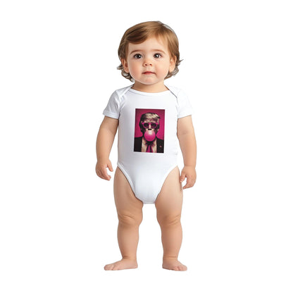 Trump Bubble Gum Baby Onesie, Patriotic Newborn Outfit, Trump Blowing Bubble Shirt, Fourth of July Baby Gift, Political Baby Bodysuit, Vote