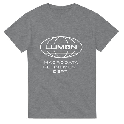 Macrodata Refinement Lumon T-Shirt, Lumon Industries Company Tee Shirt, Gildan 5000 Premium Heavyweight Lumon Shirt