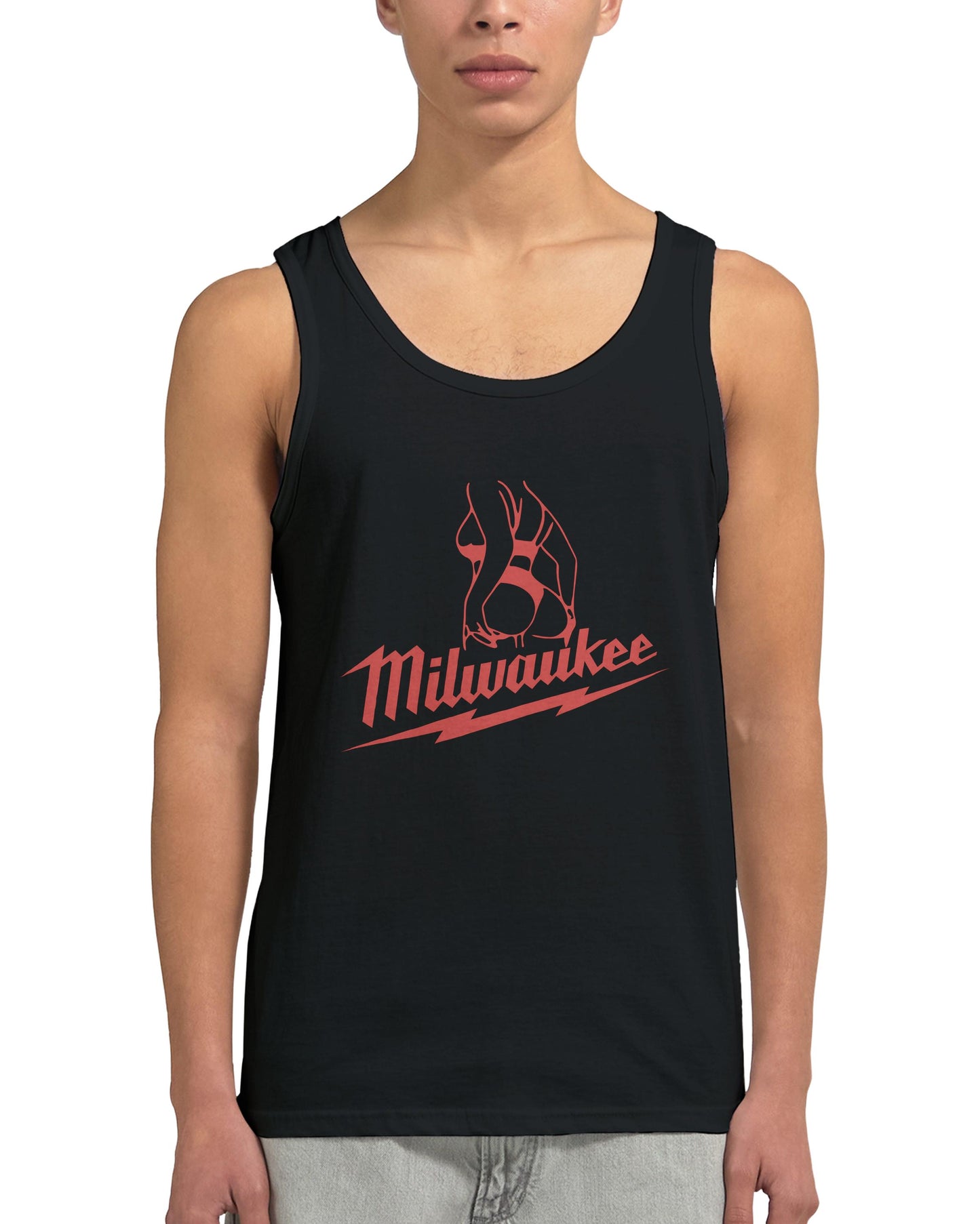 Milwaukee Girl Jersey Tank Top, Milwaukee Tools Adult Unisex Undershirt, Hot Girl Mechanic Shirt, Gift for Mechanics, Garage Work