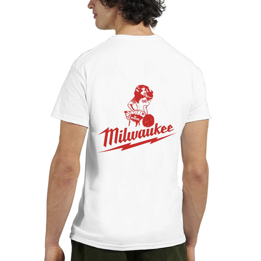 Milwaukee Girl Shirt, Milwaukee Tools Adult Unisex College Tshirt, Hot Girl Mechanic T-shirt, Gift for Mechanics, Garage Work T Shirt