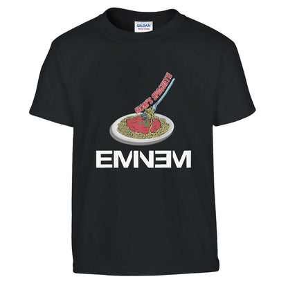 Youth Eminem Mom's Spaghetti Rap God Unisex Gildan Shirt, Slim Shady, Eminem Vintage Inspired Youth Shirt, Hip Hop Icon Shirt