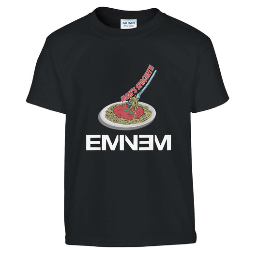 Youth Eminem Mom's Spaghetti Rap God Unisex Gildan Shirt, Slim Shady, Eminem Vintage Inspired Youth Shirt, Hip Hop Icon Shirt