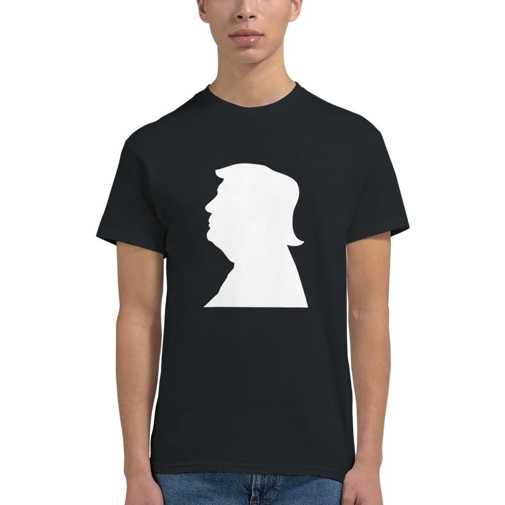 Trump Shirt Silhouette, Trump 2024, You Missed, Gildan 5000 Heavyweight High Quality Unisex Crewneck T-shirt