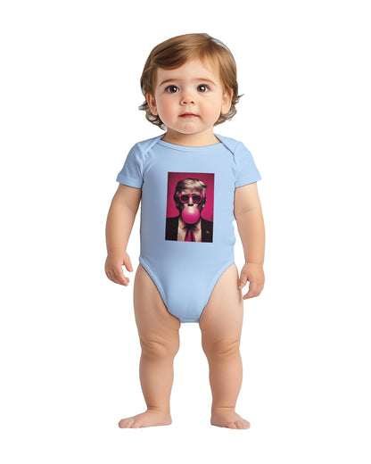 Trump Bubble Gum Baby Onesie, Patriotic Newborn Outfit, Trump Blowing Bubble Shirt, Fourth of July Baby Gift, Political Baby Bodysuit, Vote