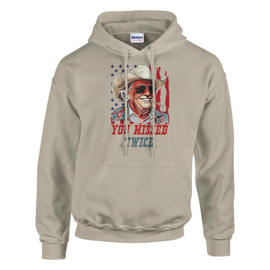 Trump You Missed Hoodie, Gildan 18500 Heavyweight High Quality Unisex Hoodie