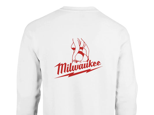 Milwaukee Girl Sweatshirt, Milwaukee Tools Adult Unisex College Sweatshirt, Hot Girl Mechanic Sweatshirt, Gift for Mechanics