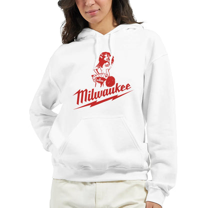 Milwaukee Girl Hoodie, Milwaukee Tools Adult Unisex College Hoodie, Hot Girl Mechanic Sweatshirt, Gift for Mechanics, Garage Work Pullover